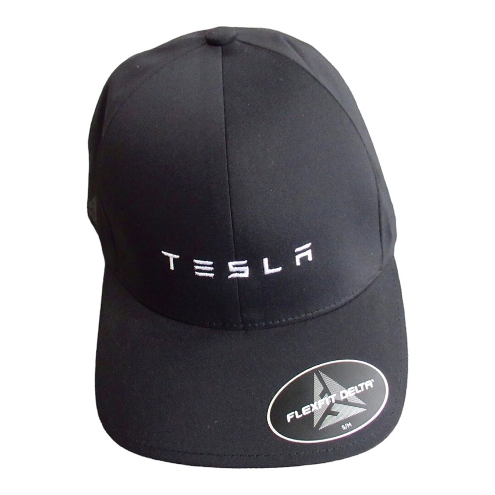 Tesla Hat Flexfit Delta Black Size S/M